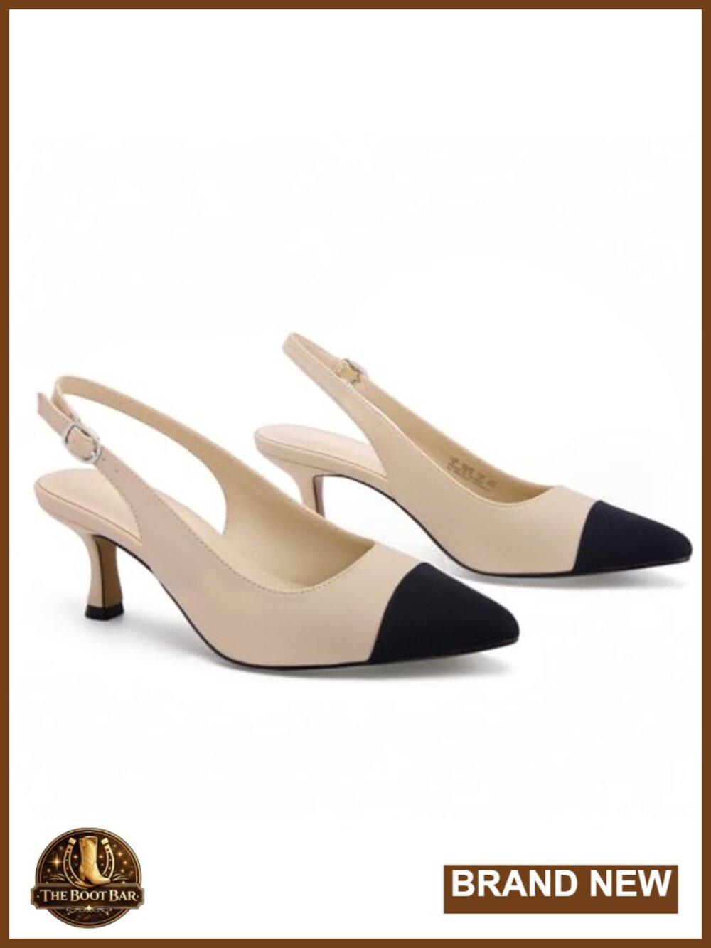 Slingback Kitten Heel Pointed Toe Dress Pumps 2.5in Buckle Strap